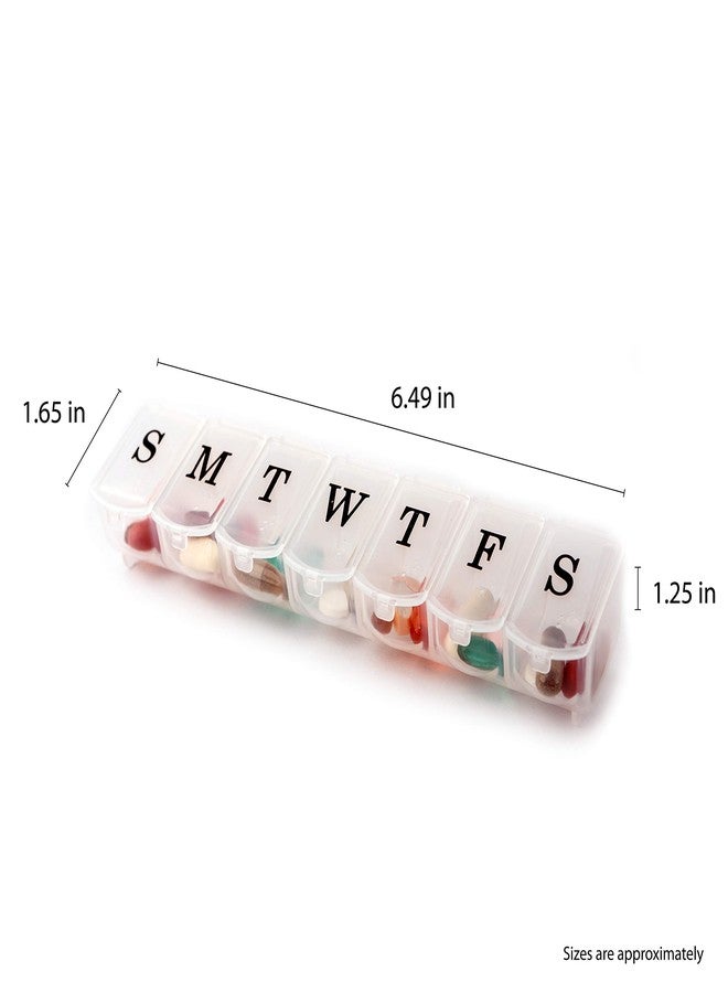 Deke Home - Weekly Pill Organizer (2 Pack), 7 Day Pill Box with Large Compartments & Snap-Shut Lids, Easy Open, BPA Free Plastic Medicine Organizer for Pills, Vitamins & Supplements, Travel Friendly - Image 2